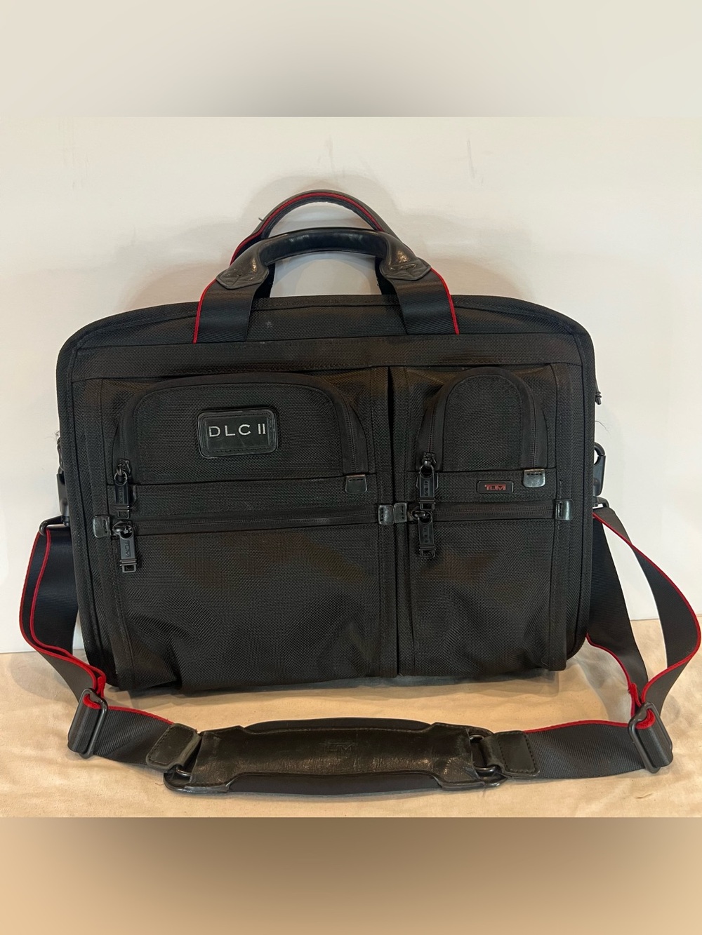 Tumi Alpha 2 T-Pass Screen Slim Black Ballistic Nylon Briefcase (Style 26516DL9)
